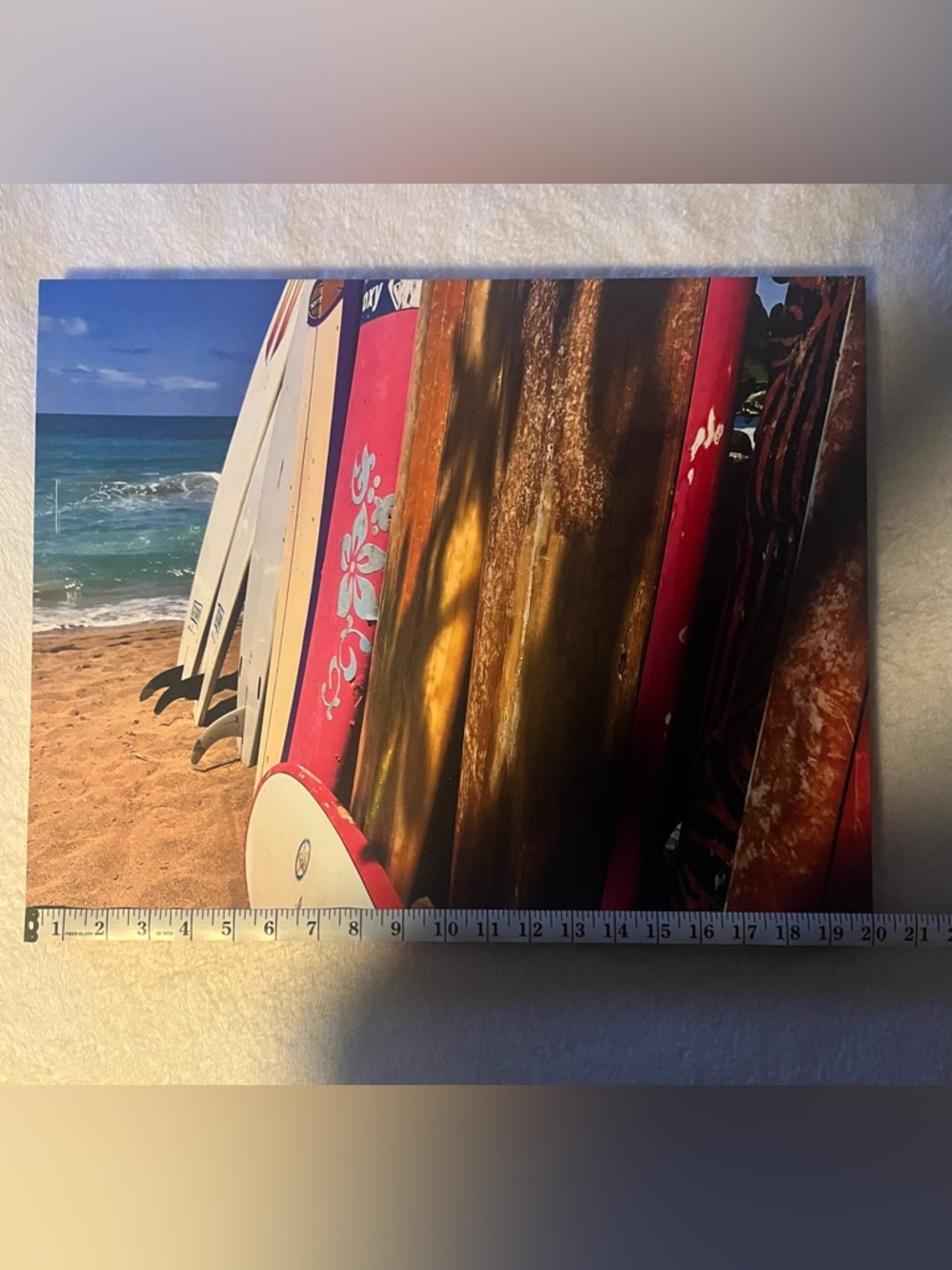 Canvas On Demand surfboards on the  beach Canvas print wall art surf ocean sand